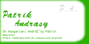 patrik andrasy business card